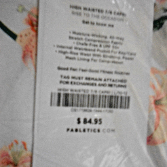 Fabletics High Waist Lily Vine Print Legging L NWT - Picture 5 of 7